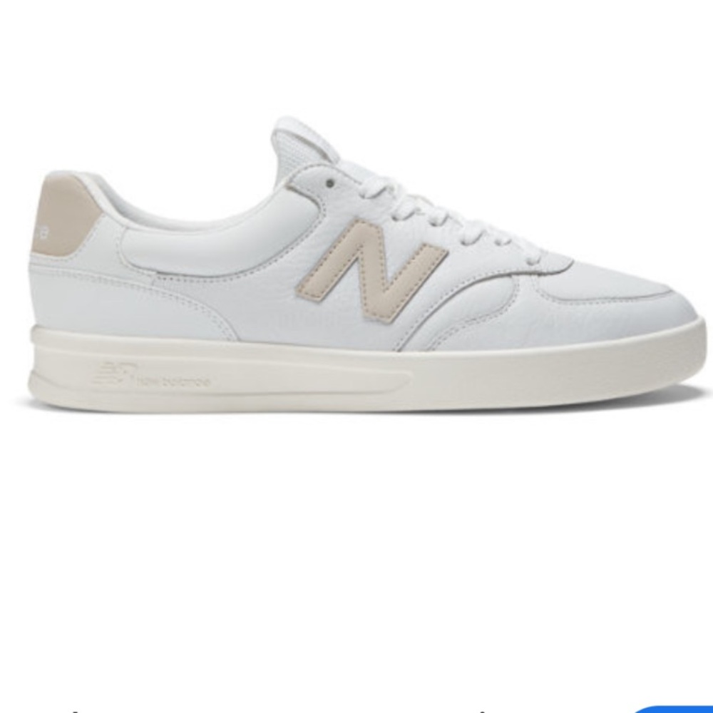 New Balance CT300V3 White and Gray Leather Sneakers